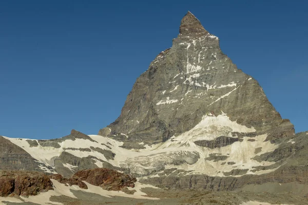 Monte Matterhorn Sobre Zermatt Los Alpes Suizos — Foto de Stock