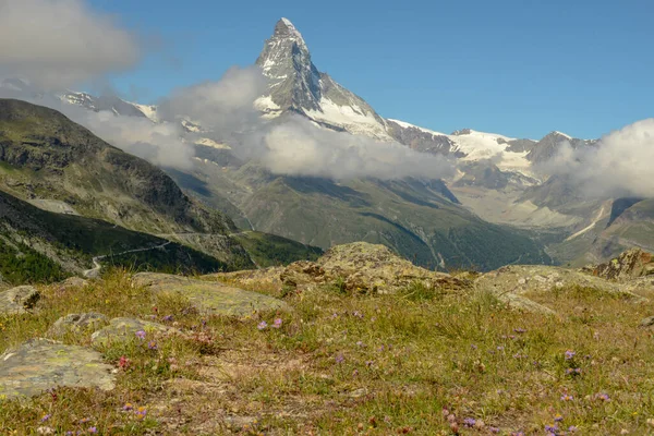 Paysage Avec Mont Cervin Dessus Zermatt Sur Les Alpes Suisses — Photo