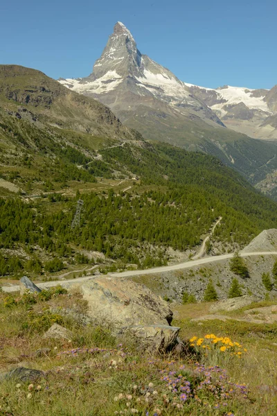 Landscape Mount Matterhorn Zermatt Swiss Alps — Stock Photo, Image