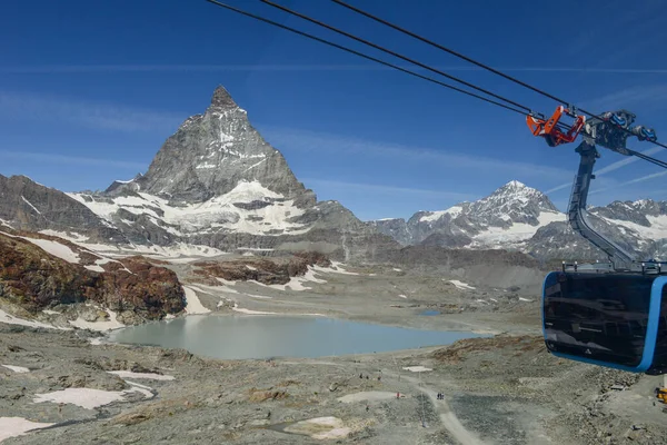 Zermatt Svizzera Luglio 2020 Paesaggio Con Monte Cervino Trockener Steg — Foto Stock