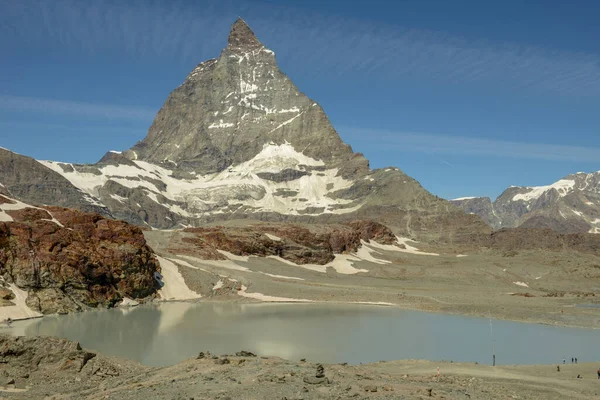 Paisaje Con Monte Matterhorn Trockener Steg Sobre Zermatt Los Alpes — Foto de Stock