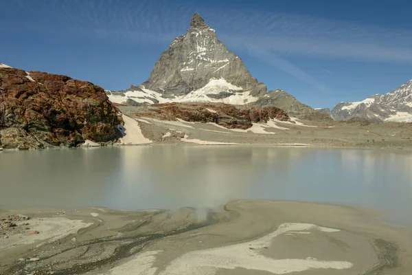 Paisaje Con Monte Matterhorn Trockener Steg Sobre Zermatt Los Alpes — Foto de Stock