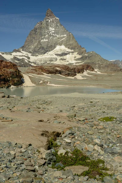 Landskap Med Berget Matterhorn Vid Trockener Steg Över Zermatt Schweiziska — Stockfoto