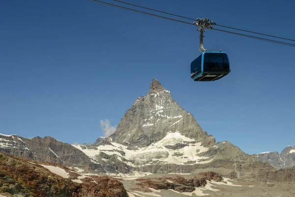 Zermatt Швейцарія Липня 2020 Пейзаж Вершиною Маттергорн Біля Тренкер Стег — стокове фото