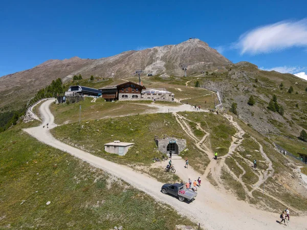 Pohled Sunneggu Nad Zermattem Švýcarských Alpách — Stock fotografie