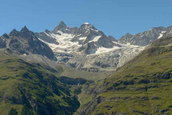 Berglandschap Met Gletsjer Zermatt Zwitserse Alpen — Stockfoto