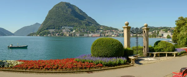 Lugano Szwajcaria Czerwca 2020 Ogród Botaniczny Jezioro Lugano Switzewrland — Zdjęcie stockowe