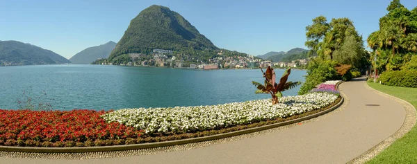 Botanische Tuin Het Meer Van Lugano Zwitserland — Stockfoto