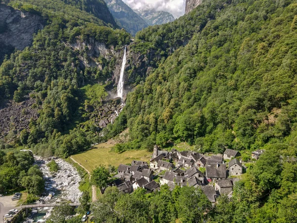 Vesnice Foroglio Bavonském Údolí Italské Části Švýcarska — Stock fotografie