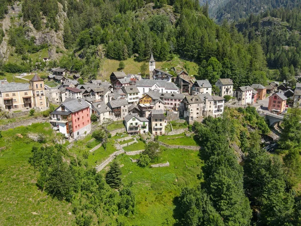 Byn Fusio Maggiadalen Den Italienska Delen Schweiz — Stockfoto