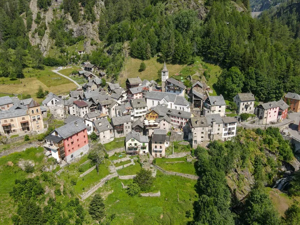 Aldeia Fusio Vale Maggia Parte Italiana Suíça — Fotografia de Stock