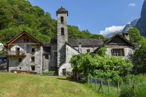 Het Dorp Foroglio Het Beierse Dal Het Italiaanse Deel Van — Stockfoto