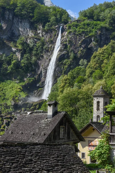Byn Foroglio Bavona Dalen Den Italienska Delen Schweiz — Stockfoto