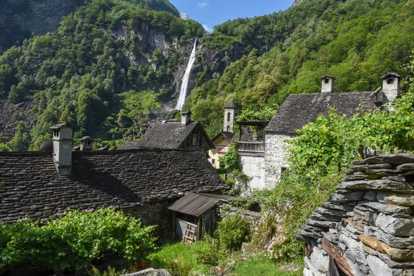 Das Dorf Foroglio Bavona Tal Der Italienischen Schweiz — Stockfoto