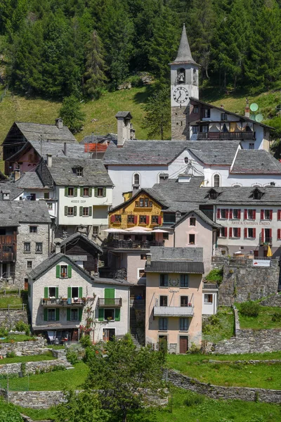 Fusio Schweiz Juli 2020 Byn Fusio Maggiadalen Den Italienska Delen — Stockfoto