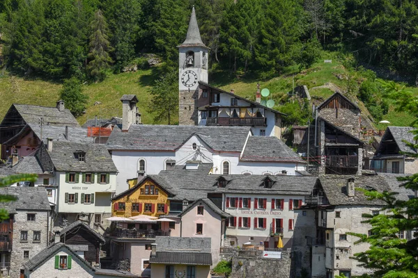 Fusio Schweiz Juli 2020 Byn Fusio Maggiadalen Den Italienska Delen — Stockfoto