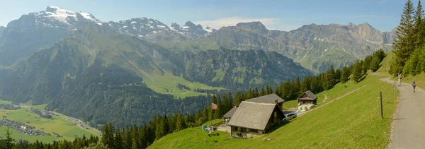 Engelberg Sviçre Ağustos 2020 Sviçre Alplerindeki Engelberg Üzerinde Brunni Dağ — Stok fotoğraf