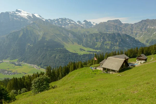 Paesaggio Montano Brunni Sull Engelberg Sulle Alpi Svizzere — Foto Stock
