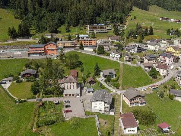 Aerial View Village Airolo Swiss Alps — Stock Photo, Image