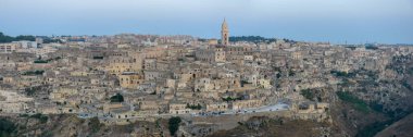 Matera 'nın İtalya, Unesco dünya mirası manzarası