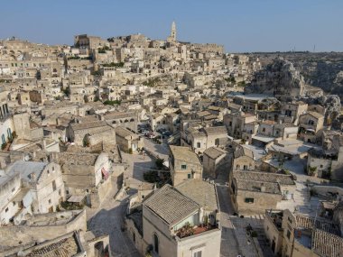 Matera 'nın İtalya' daki hava manzarası, Unesco dünya mirası