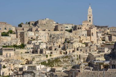Matera 'nın İtalya, Unesco dünya mirası manzarası