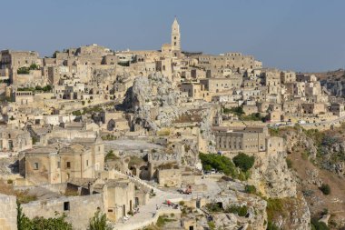 Matera 'nın İtalya, Unesco dünya mirası manzarası