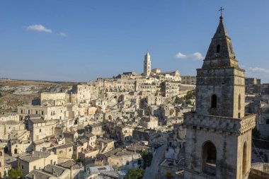Matera 'nın İtalya, Unesco dünya mirası manzarası
