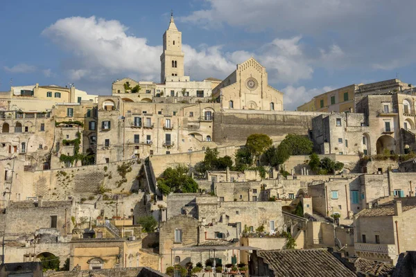 Vista Matera Itália Patrimônio Mundial Unesco — Fotografia de Stock
