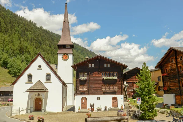 Village Biel Canton Wallis Swiss Alps — Stock Photo, Image