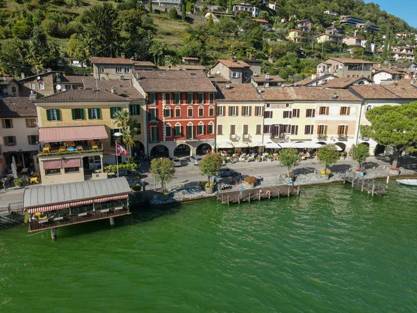 Blick Auf Das Dorf Morcote Luganersee Der Schweiz — Stockfoto