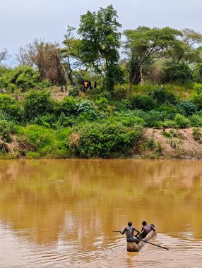Etiyopya 'daki Omo Ulusal Parkı' nın manzarası