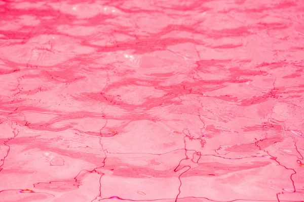Povrch Bazénu Růžové Pozadí Vody Bazénu — Stock fotografie