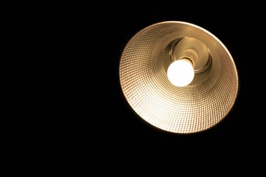 Vintage lamba, sıcak ışık Abajur, kapalı süslemeleri, tasarım için izole arka plan.