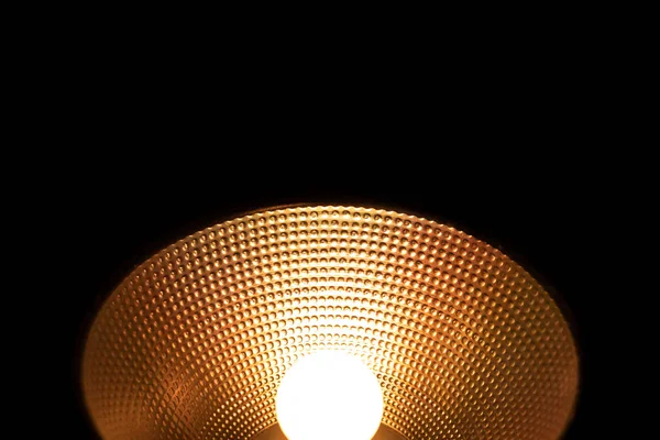 Vintage Lampa Ciepłe Światło Klosz Kryty Dekoracji Białym Tle Projektowania — Zdjęcie stockowe