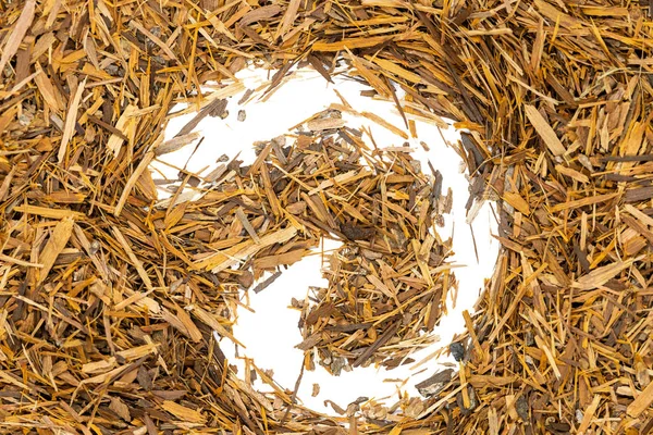 Чай Корой Катуабы Макро Изолированный Натуральный Травяной Чай Коры Порошковой — стоковое фото
