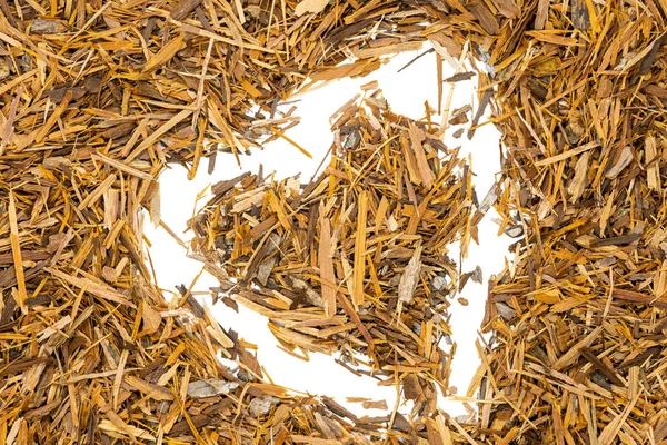 Чай Корой Катуабы Форме Сердца Натуральный Травяной Чай Коры Порошковой — стоковое фото