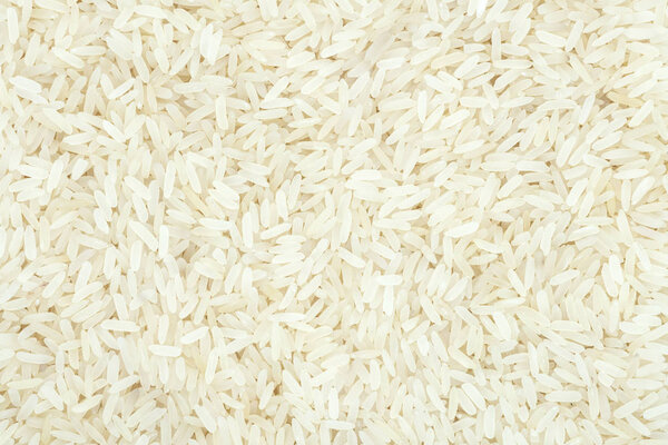 White rice steamed, close up. Healthy nutrition for weight loss and controls diseases occurrence