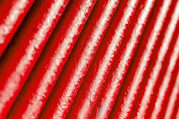 Wiele Starych Rur Czerwony Rurociągu Używane Branży Różnych Sposobów Gaz — Zdjęcie stockowe