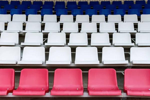 Stadion Zitplaatsen Kleur Van Vlag Van Frankrijk Voetbal Voetbal Honkbal — Stockfoto