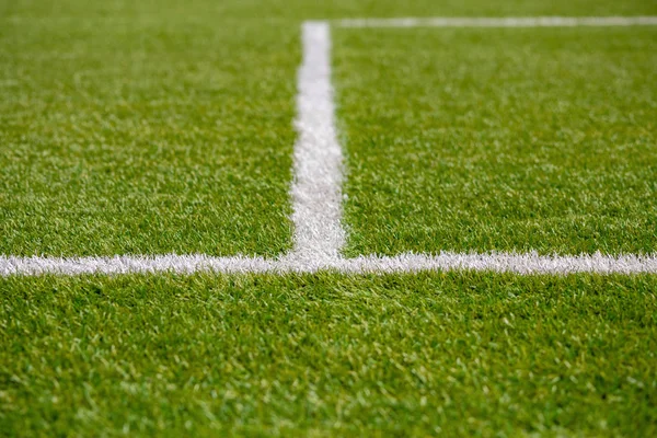 人工草覆盖运动场的纹理 它被用于不同的运动 美国足球 高尔夫 曲棍球 橄榄球 — 图库照片