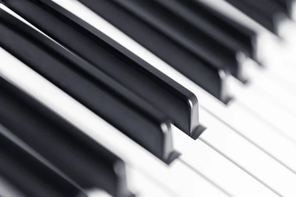 Fortepian klucze z bliska widok. Klasyczny instrument muzyczny do gry — Zdjęcie stockowe