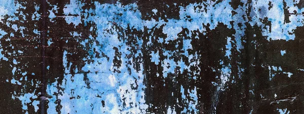 Antiguo muro de hormigón manchado con pintura azul. Textura de diseño para ho — Foto de Stock