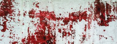 Eski beyaz beton duvar kırmızı boya ile boyanmış. Tasarım doku f