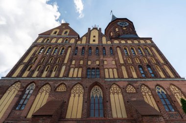 Konigsberg Katedrali. Kaliningrad, Rusya'da Tuğla Gotik tarzı anıt. Immanuel Kant adası.