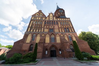Konigsberg Katedrali. Kaliningrad, Rusya'da Tuğla Gotik tarzı anıt. Immanuel Kant adası.