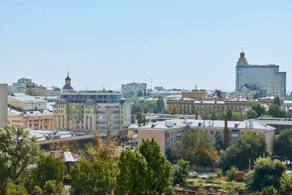 ヴォロネジ ロシア 2019 ヴォロネジ市内のダウンタウンの街並み 超高層ビルからの眺め ビジネスセンター ショップ — ストック写真