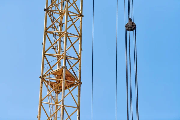 Construction Crane Working Building Complex Election New Shopping Center City — Stock Photo, Image