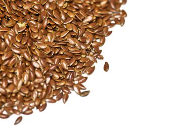 Keten tohumu, keten tohumu. Bir grup Linum usitatissimum - yaygın keten tohumu. Diyet için sağlıklı vejetaryen besleyici.