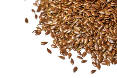 Keten tohumu, keten tohumu. Bir grup Linum usitatissimum - yaygın keten tohumu. Diyet için sağlıklı vejetaryen besleyici.